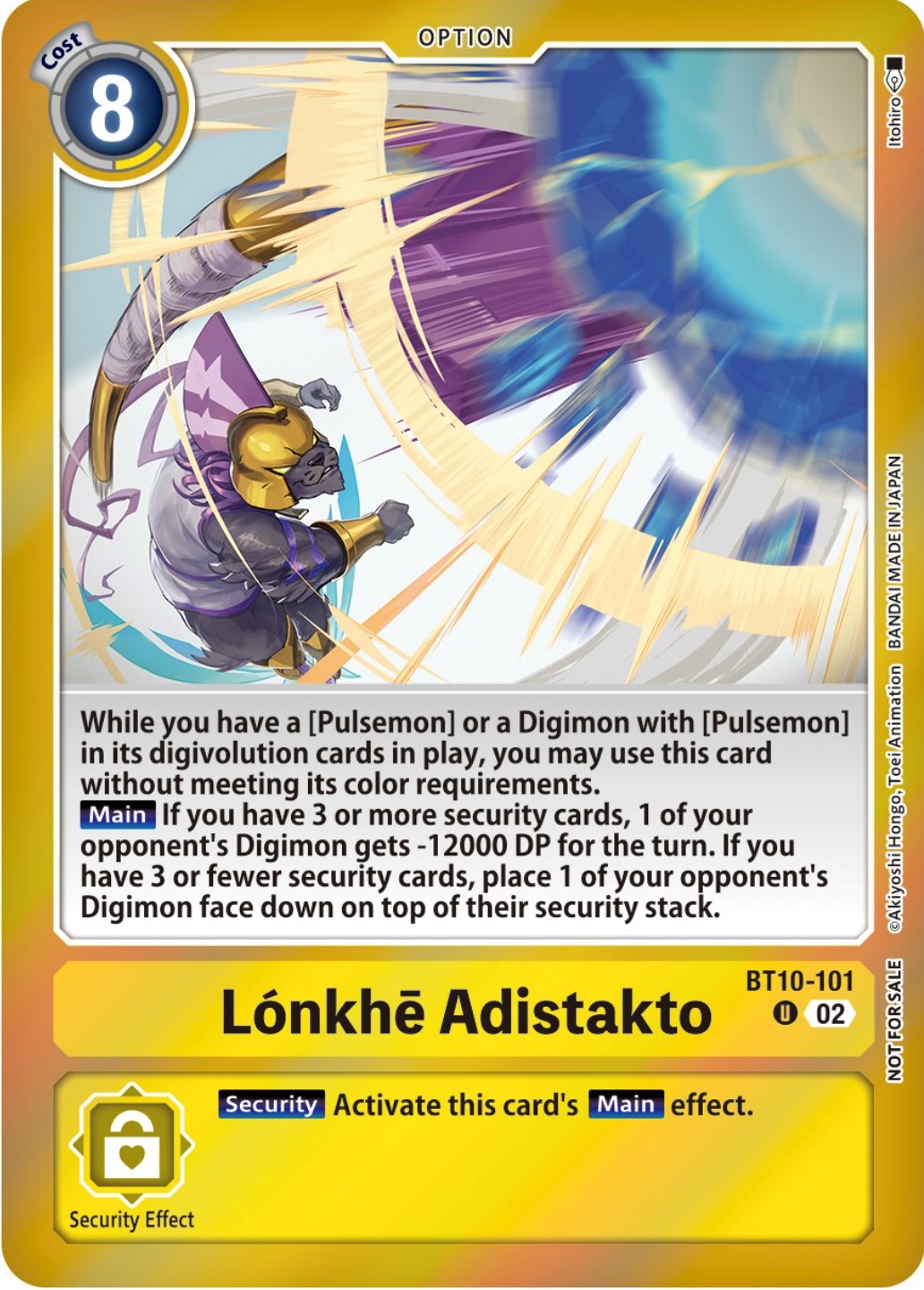 Image of Lonkhe Adistakto [BT10-101] (Event Pack 5) [Xros Encounter Pre-Release Cards]