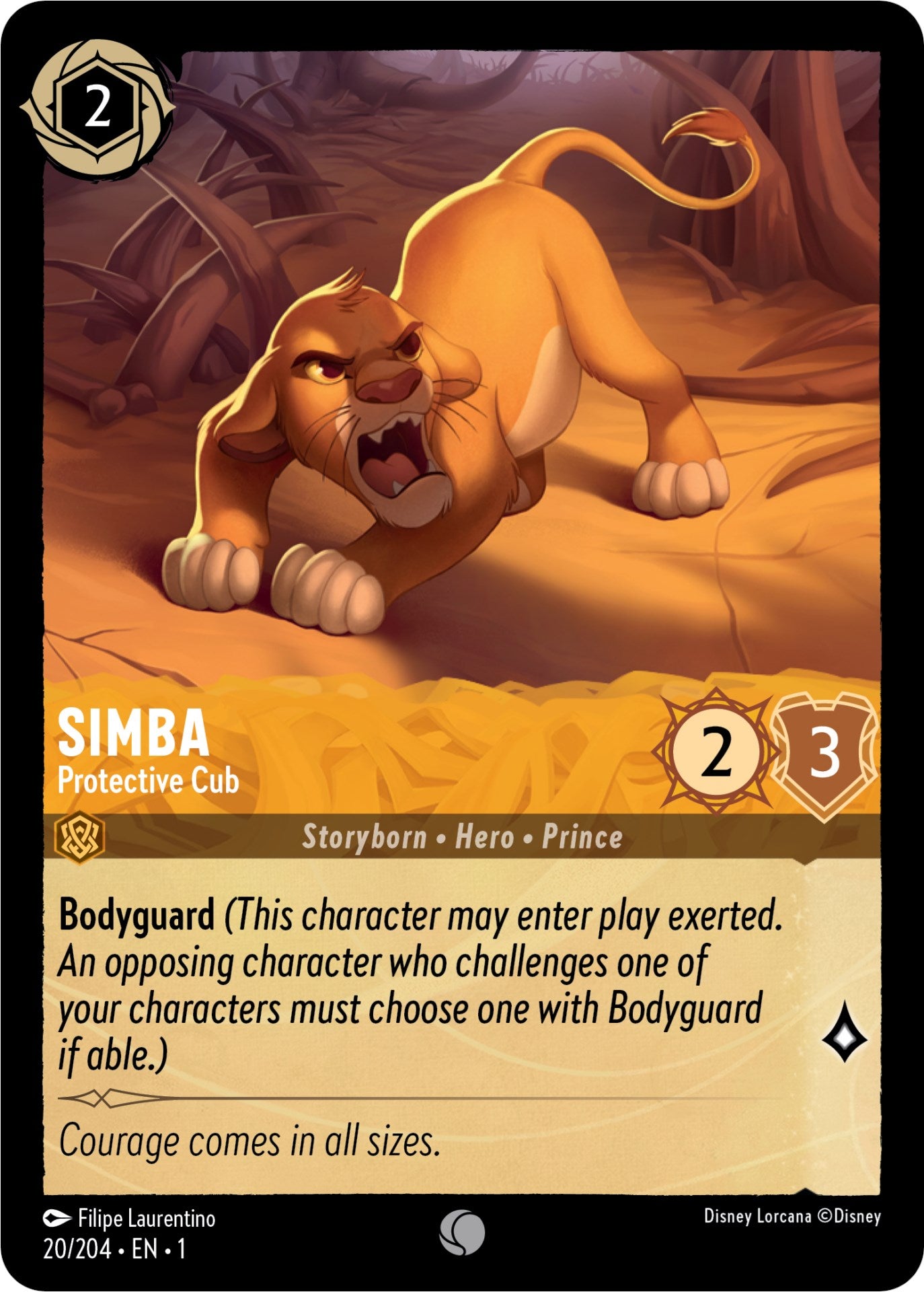 Image of Simba - Protective Cub (20/204) [The First Chapter]