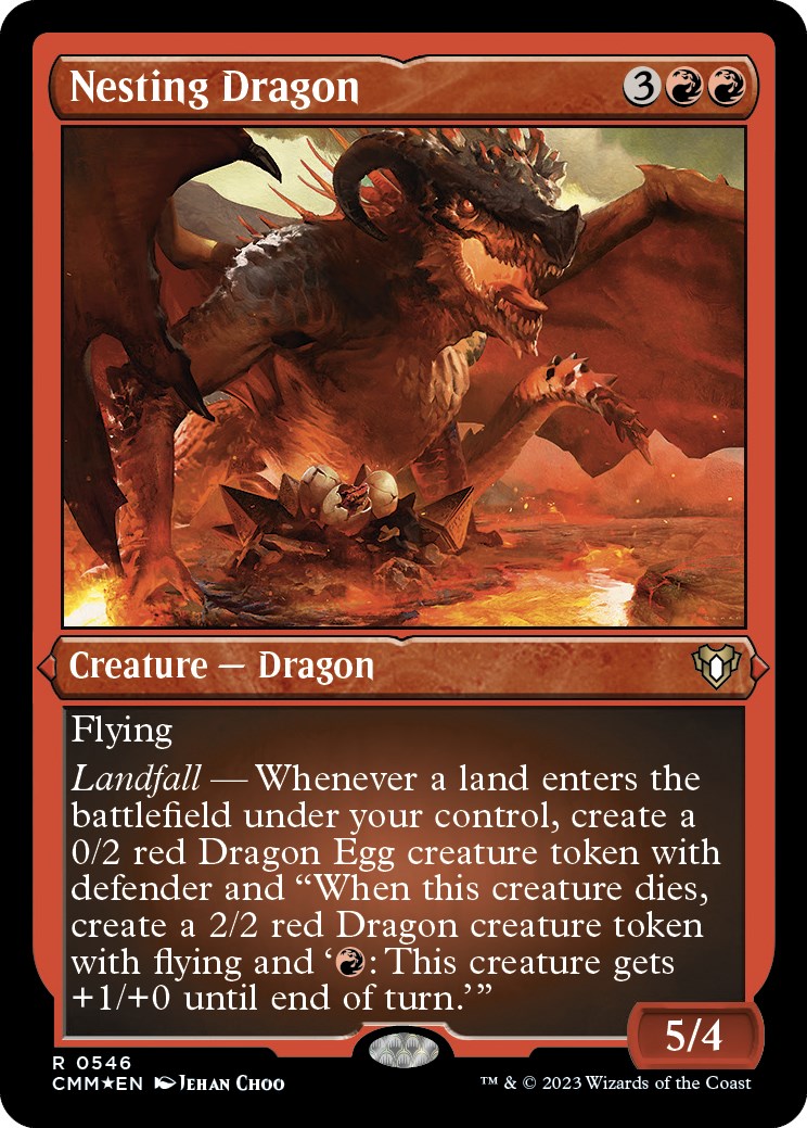 Image of Nesting Dragon (Foil Etched) [Commander Masters]
