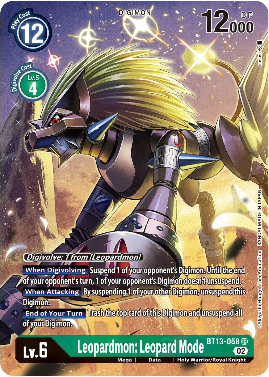 Image of Leopardmon: Leopard Mode [BT13-058] (Alternate Art) [Versus Royal Knights Booster]