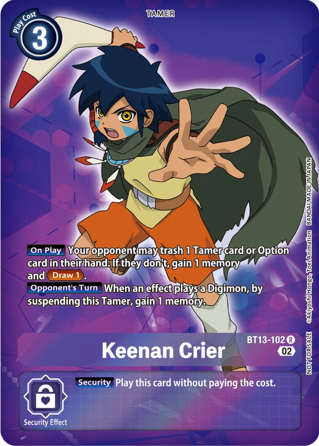 Image of Keenan Crier [BT13-102] (Box Topper) [Versus Royal Knights Booster]