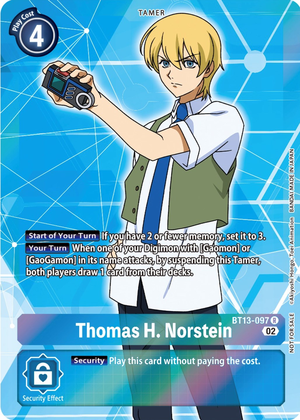 Image of Thomas H. Norstein [BT13-097] (Box Topper) [Versus Royal Knights Booster]
