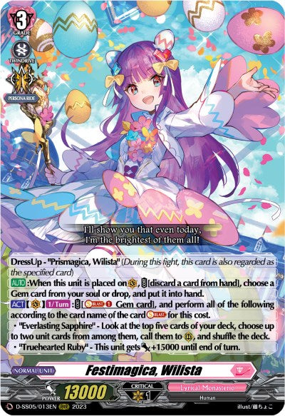 Image of Festimagica, Wilista (D-SS05/013EN) [Festival Booster 2023]