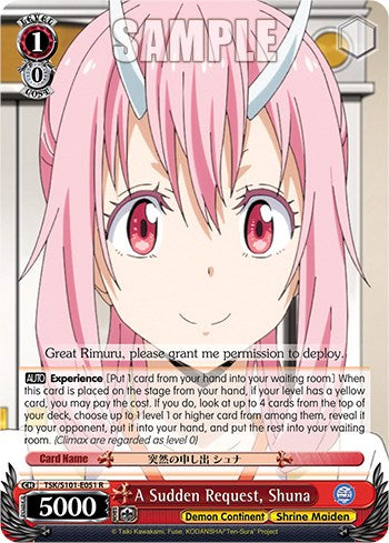 Image of A Sudden Request, Shuna [That Time I Got Reincarnated as a Slime Vol.3]
