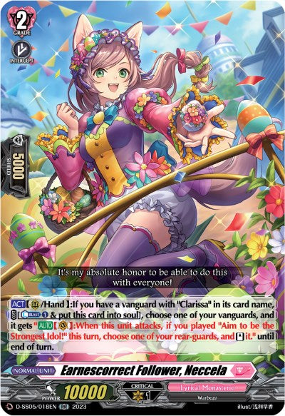 Image of Earnescorrect Follower, Neccela (D-SS05/018EN) [Festival Booster 2023]