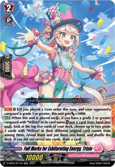 Image of Full Marks for Exhilarating Energy, Trixie (D-SS05/021EN) [Festival Booster 2023]