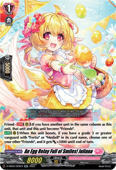 Image of An Egg Relay Full of Smiles! Juliana (D-SS05/029EN) [Festival Booster 2023]
