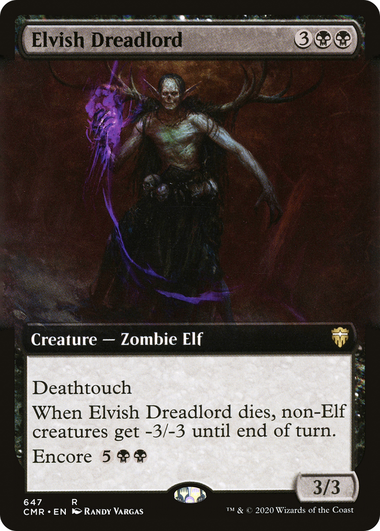 Image of Elvish Dreadlord (Extended Art) [Commander Legends]