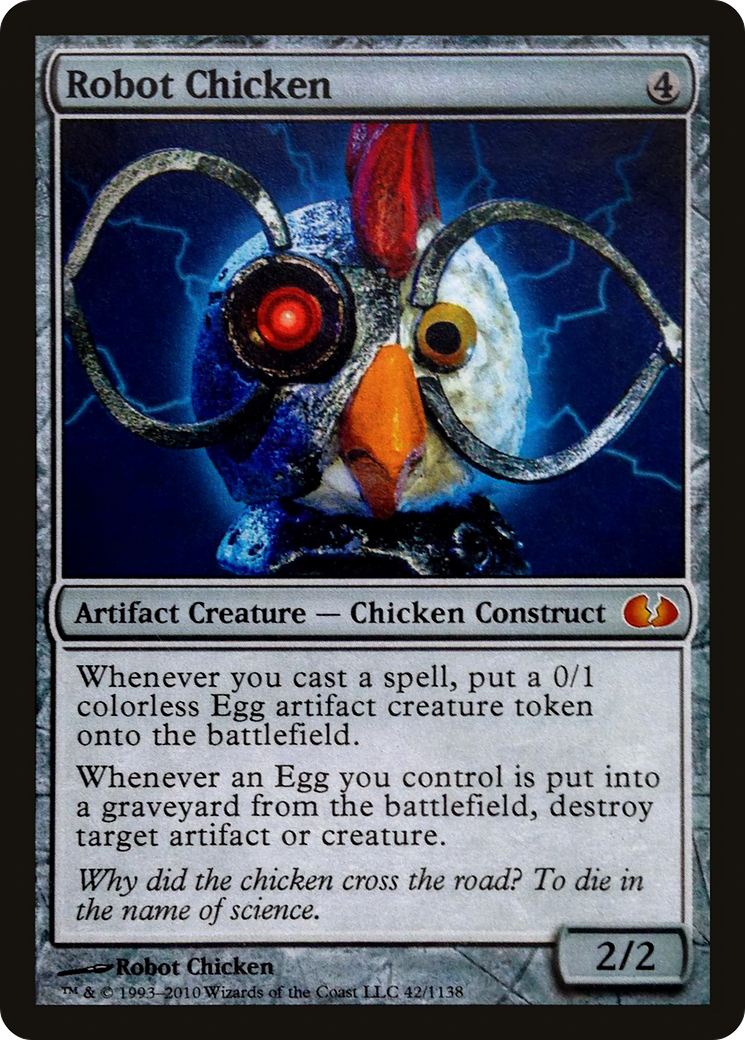 Image of Robot Chicken (SPECIAL-042) - Celebration Cards Foil