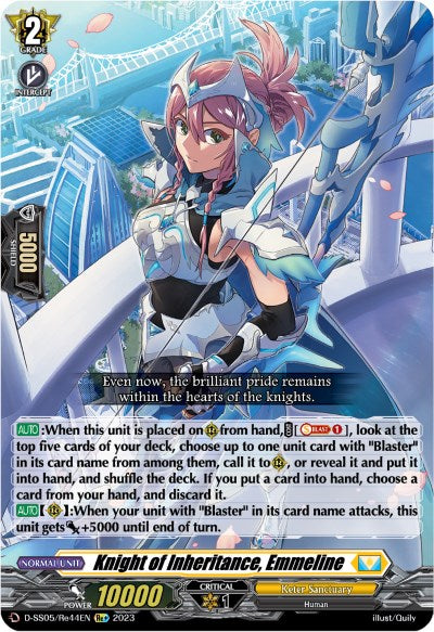 Image of Knight of Inheritance, Emmeline (D-SS05/Re44EN) [Festival Booster 2023]