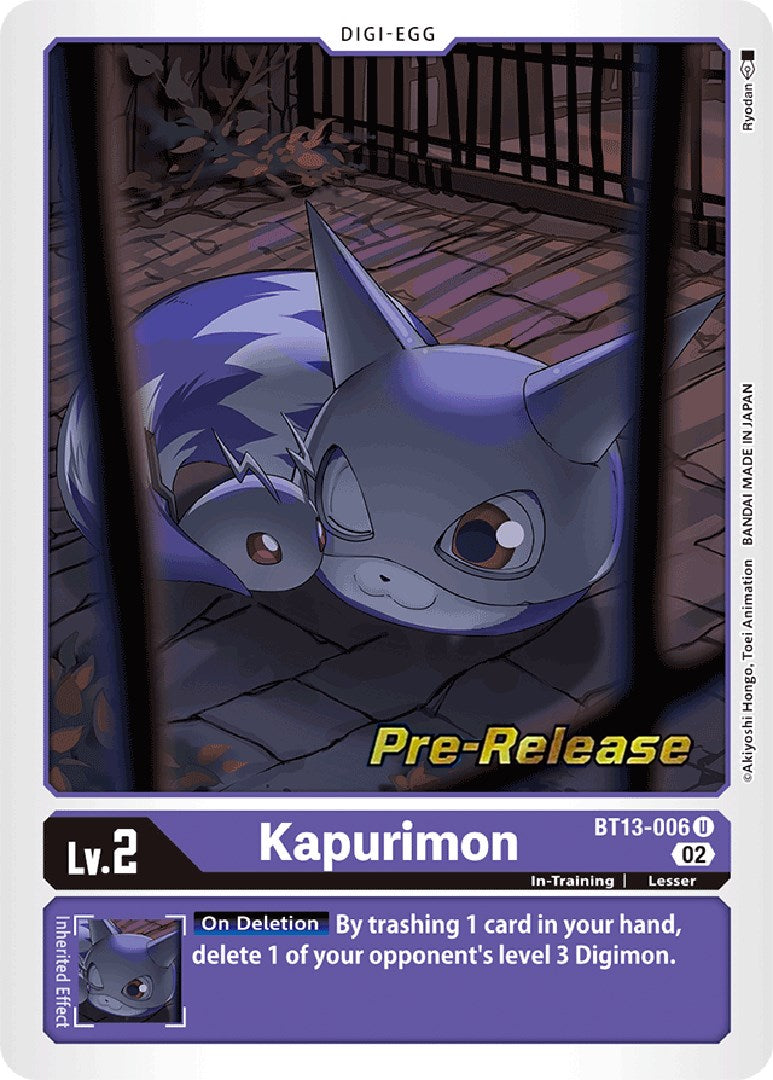 Image of Kapurimon [BT13-006] [Versus Royal Knights Booster Pre-Release Cards]