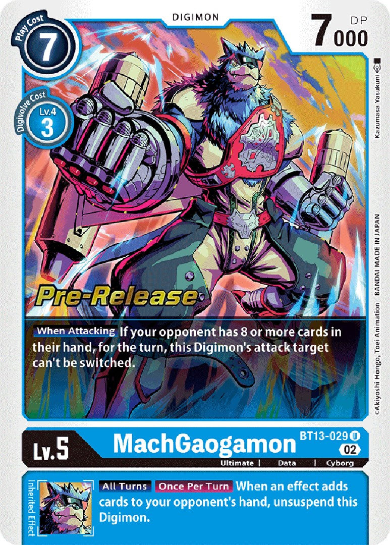 Image of MachGaogamon [BT13-029] [Versus Royal Knights Booster Pre-Release Cards]