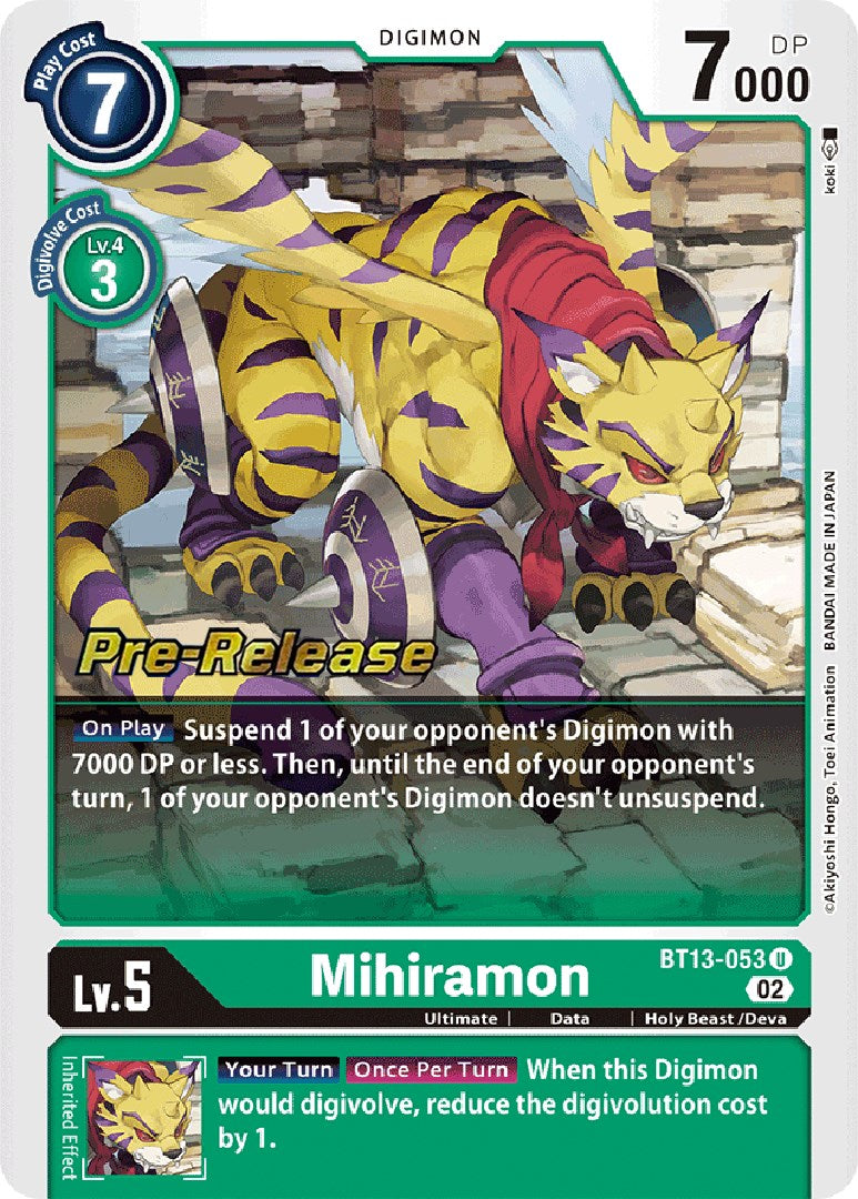 Image of Mihiramon [BT13-053] [Versus Royal Knights Booster Pre-Release Cards]