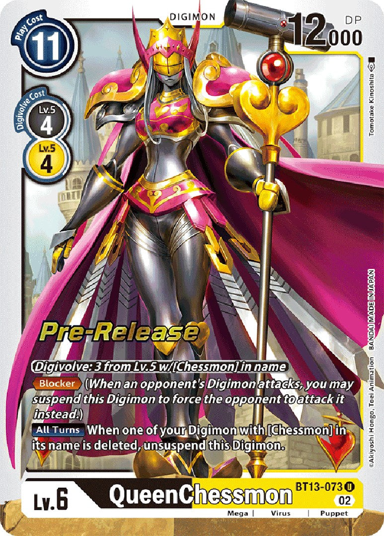 Image of QueenChessmon [BT13-073] [Versus Royal Knights Booster Pre-Release Cards]