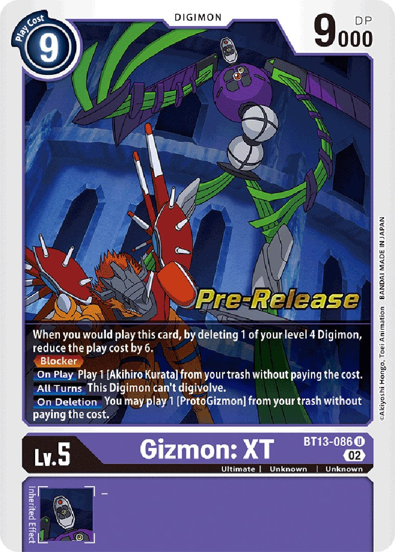 Image of Gizmon: XT [BT13-086] [Versus Royal Knights Booster Pre-Release Cards]