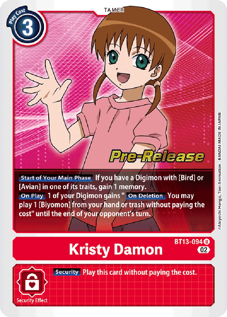 Image of Kristy Damon [BT13-094] [Versus Royal Knights Booster Pre-Release Cards]