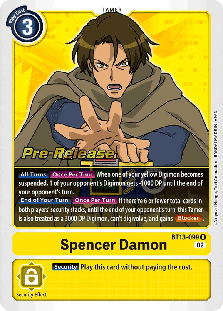 Image of Spencer Damon [BT13-099] [Versus Royal Knights Booster Pre-Release Cards]