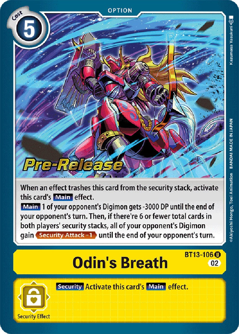 Image of Odin's Breath [BT13-106] [Versus Royal Knights Booster Pre-Release Cards]