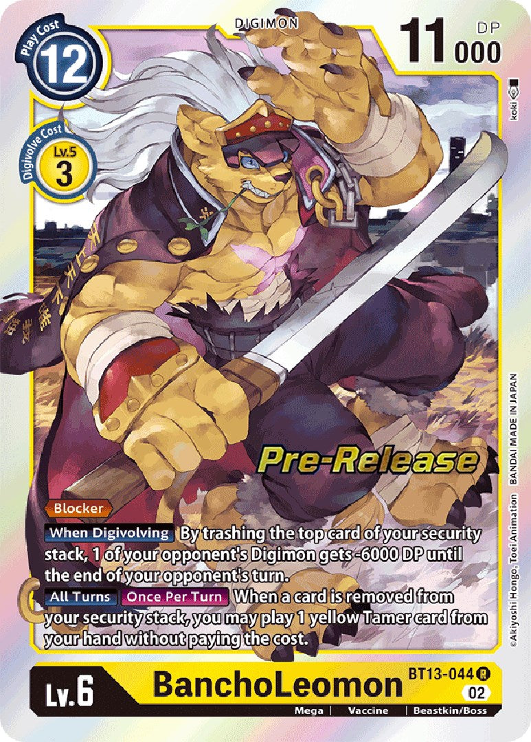 Image of BanchoLeomon [BT13-044] [Versus Royal Knights Booster Pre-Release Cards]