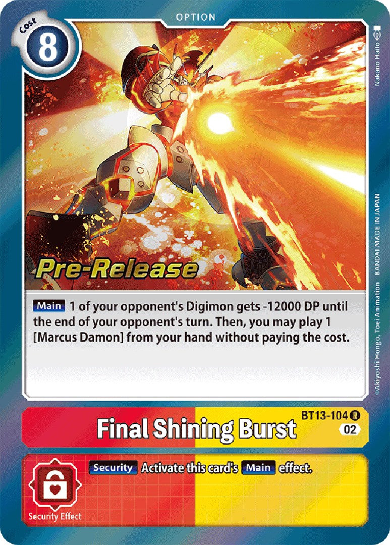 Image of Final Shining Burst [BT13-104] [Versus Royal Knights Booster Pre-Release Cards]
