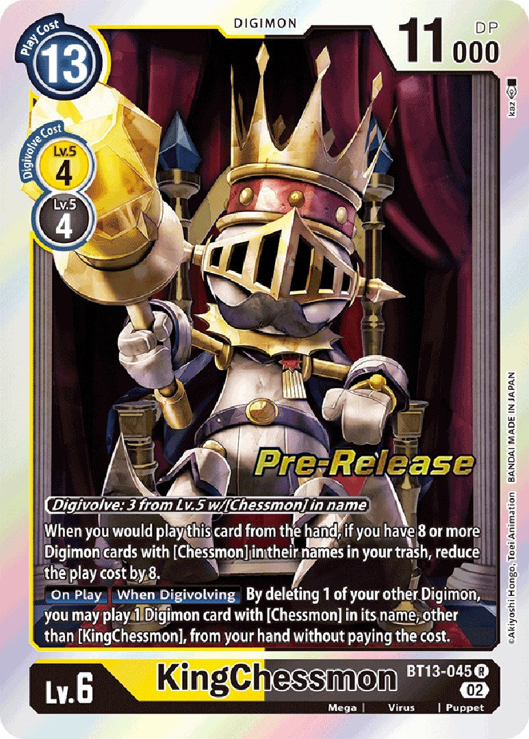 Image of KingChessmon [BT13-045] [Versus Royal Knights Booster Pre-Release Cards]