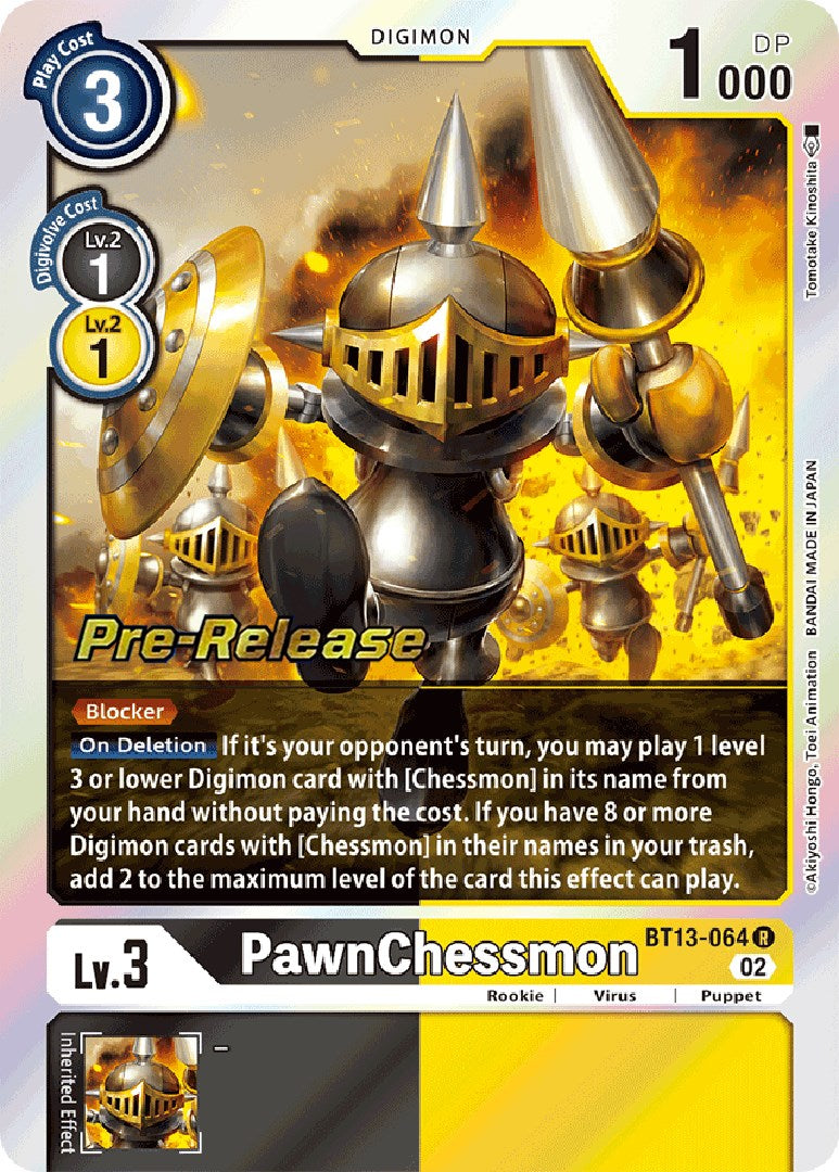 Image of PawnChessmon [BT13-064] [Versus Royal Knights Booster Pre-Release Cards]