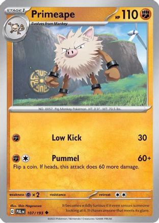 Image of Primeape (107/193) (Cosmos Holo) [Scarlet & Violet: Paldea Evolved]