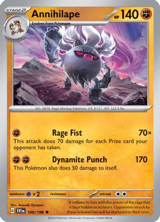 Image of Annihilape (109/198) (Theme Deck Exclusive) [Scarlet & Violet: Base Set]