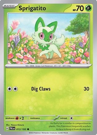 Image of Sprigatito (013/193) (Theme Deck Exclusive) [Scarlet & Violet: Paldea Evolved]