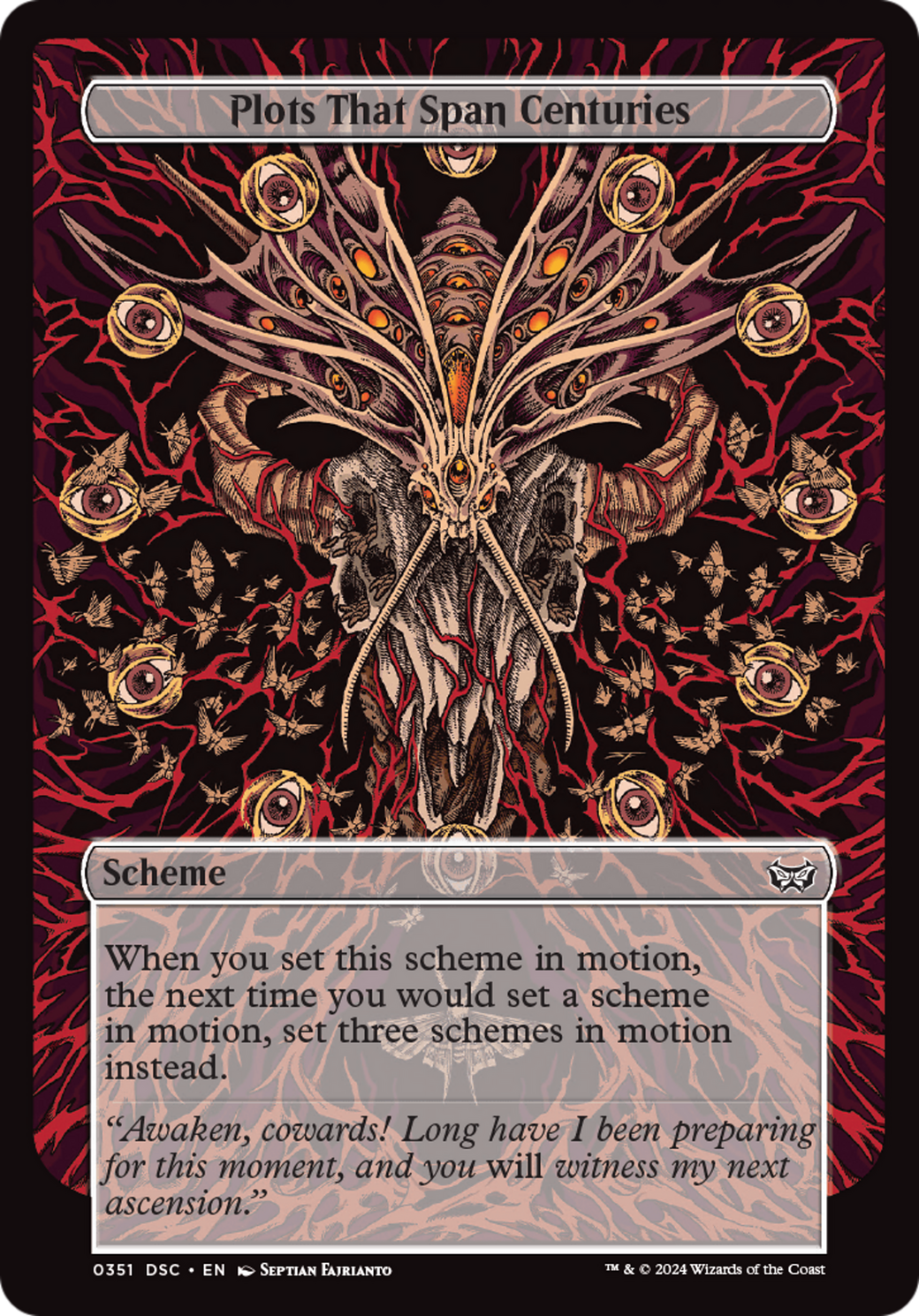 Image of Plots That Span Centuries (Full Art) [Duskmourn: Archenemy]