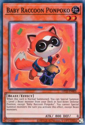 Image of Baby Raccoon Ponpoko [OP22-EN005] Super Rare