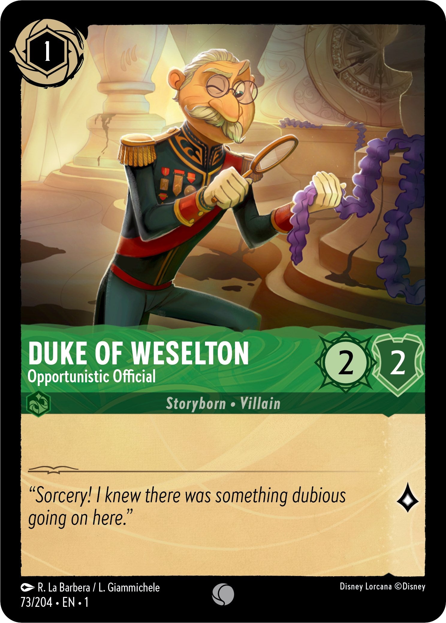 Image of Duke of Weselton - Opportunistic Official (73/204) [The First Chapter]