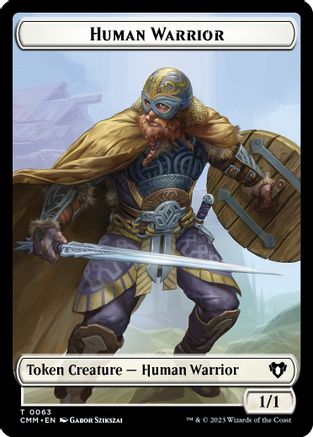 Image of Human Warrior // Zombie Army Double-Sided Token (CMM-63 // 69) - Commander Masters