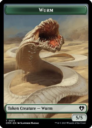 Image of Wurm // Spider Double-Sided Token (CMM-73 // 36) - Commander Masters