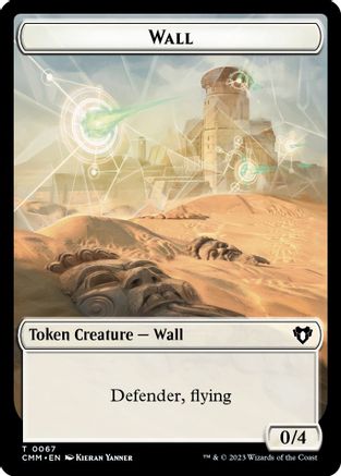 Image of Wall // Kor Ally Double-Sided Token (CMM-67 // 64) - Commander Masters