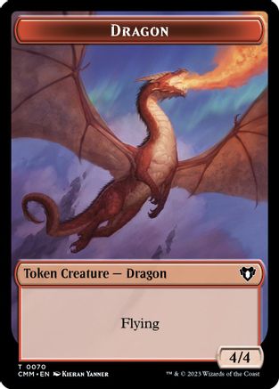 Image of Dragon // Kor Ally Double-Sided Token (CMM-70 // 64) - Commander Masters