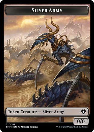 Image of Sliver Army // Sliver Double-Sided Token (CMM-68 // 57) - Commander Masters