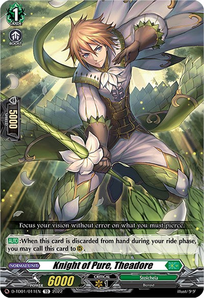 Image of Knight of Pure, Theadore (D-TD01/011EN) [Urara Haneyama -Bandmaster of Blossoming Bonds-]