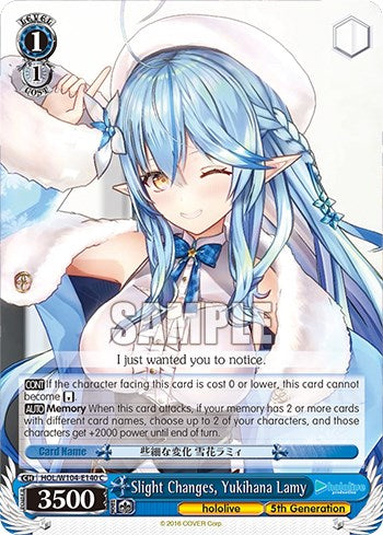 Image of Slight Changes, Yukihana Lamy [hololive production Vol. 2]