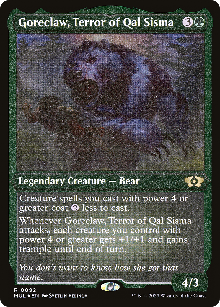 Image of Goreclaw, Terror of Qal Sisma (Foil Etched) [Multiverse Legends]
