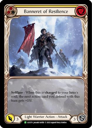 Image of Banneret of Resilience (Extended Art) [LGS179] (Promo)  Rainbow Foil
