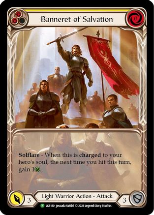Image of Banneret of Salvation (Extended Art) [LGS180] (Promo)  Rainbow Foil