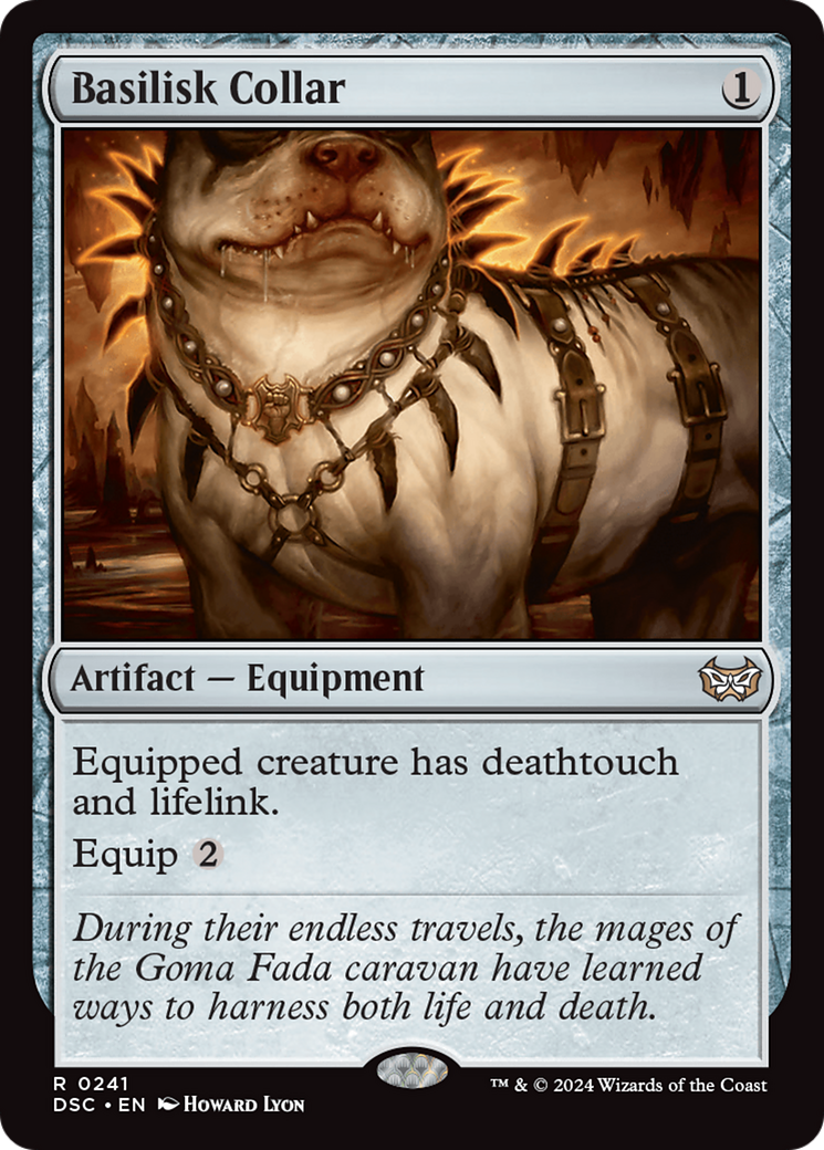 Image of Basilisk Collar [Duskmourn: House of Horror Commander]