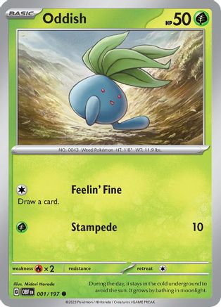 Image of Oddish (001/197) [Scarlet & Violet: Obsidian Flames]