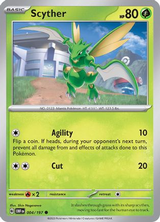 Image of Scyther (004/197) [Scarlet & Violet: Obsidian Flames]