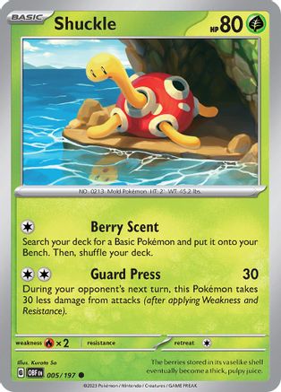 Image of Shuckle (005/197) [Scarlet & Violet: Obsidian Flames]