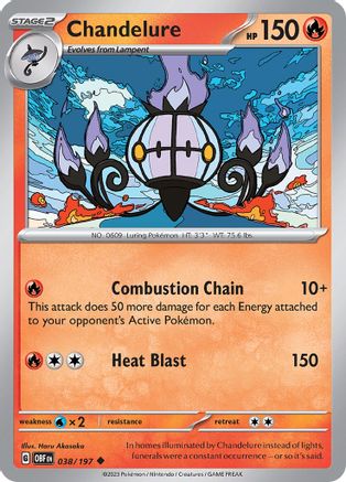 Image of Chandelure (038/197) [Scarlet & Violet: Obsidian Flames]