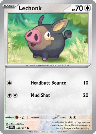 Image of Lechonk (182/197) [Scarlet & Violet: Obsidian Flames]