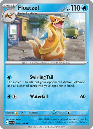 Image of Floatzel (049/197) [Scarlet & Violet: Obsidian Flames]