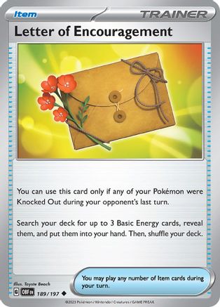 Image of Letter of Encouragement (189/197) [Scarlet & Violet: Obsidian Flames]